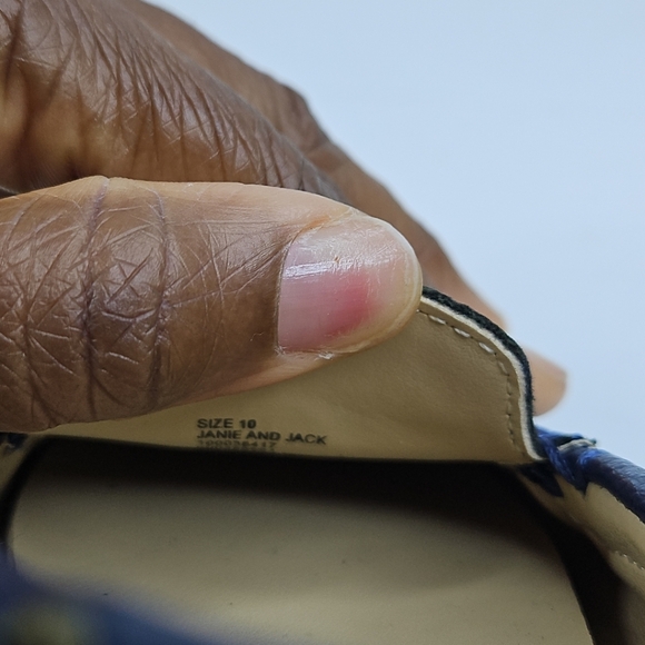 Janie And Jack Boy Connor Navy Leather New Driving Shoes Dress Kid Size 10 - Picture 12 of 15